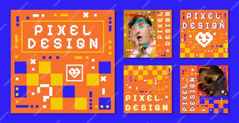 premium vector pixel template design