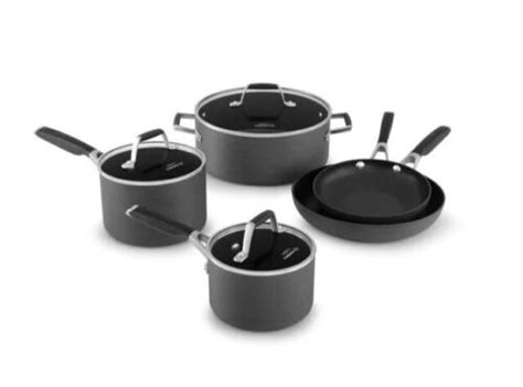 Select By Calphalon 8pc Hard Anodized Non Stick Cookware Set New