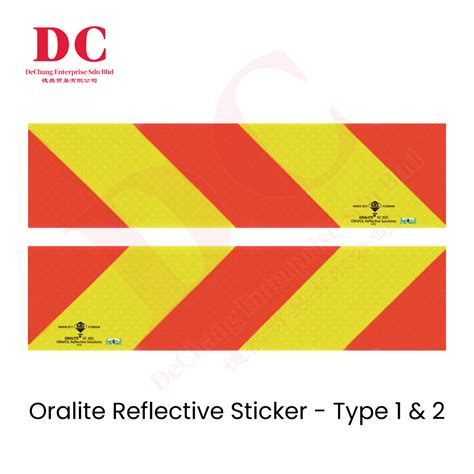 Oralite VC600 Reflective Sticker Type 1 2 De Chang