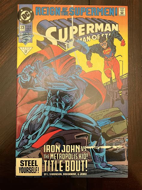 Superman The Man Of Steel 23 Direct Edition 1993 Nm Comic Books