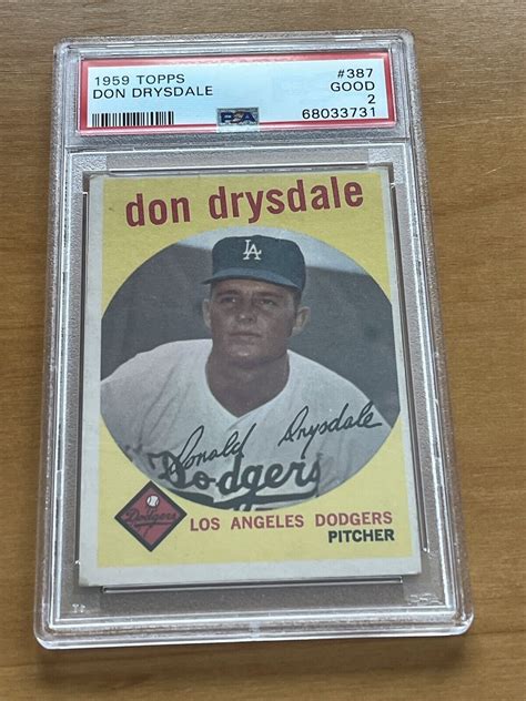 1959 Topps Don Drysdale PSA 2 Dodgers HOF EBay