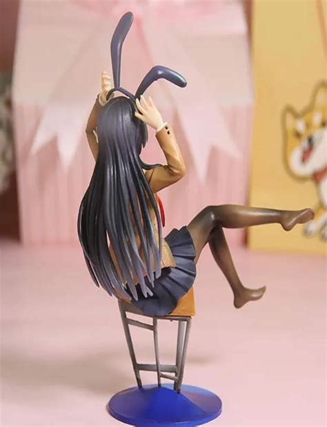 Anime Rascal Not Dream Of Bunny Girl Senpai Figura Sexy Juguete Senpai Sakurajima Mai Silla Sexy