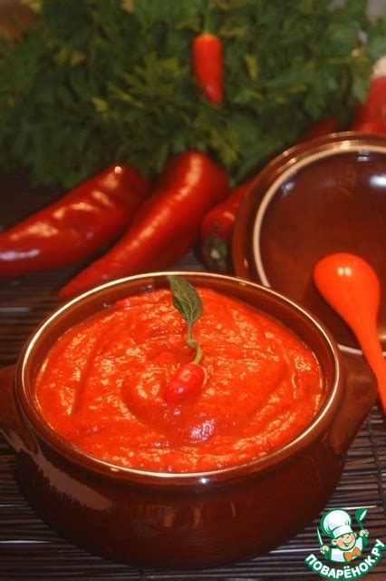 Острый соус из запеченного перца