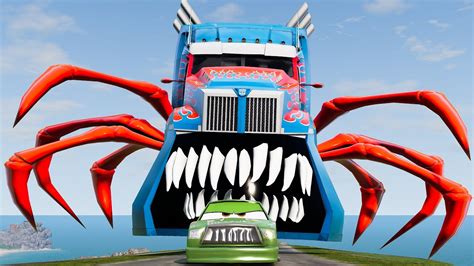 Escape From The Optimus Prime Spider Monster Vs Pixar Cars Lightning