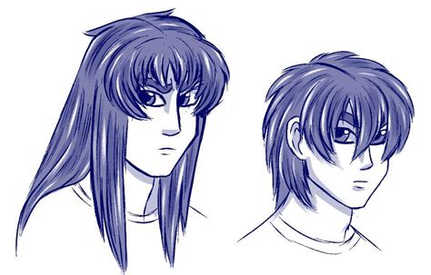 Boys with realistic hair by Lunar-Turtle on DeviantArt