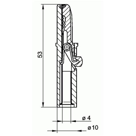 AK 10 BU 930126102 HIRSCHMANN SKS Abgreifklemme 53mm