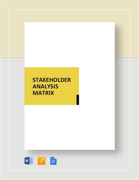 Stakeholder Matrix Template Prntbl Concejomunicipaldechinu Gov Co