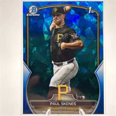 PAUL SKENES 2023 1st Bowman Draft Sapphire BDC 14 Pittsburgh Pirates