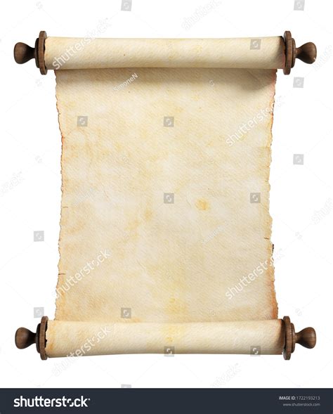 Vertical Scroll Parchment Wooden Handles Isolated Stock Illustration ...