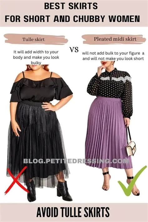 The Skirt Guide For Short And Chubby Women In Pleated Skirt