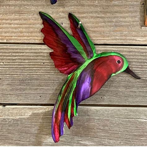 Hummingbirds Metal Art Yard Art 3 D Appearance Sun Catching Metal Art