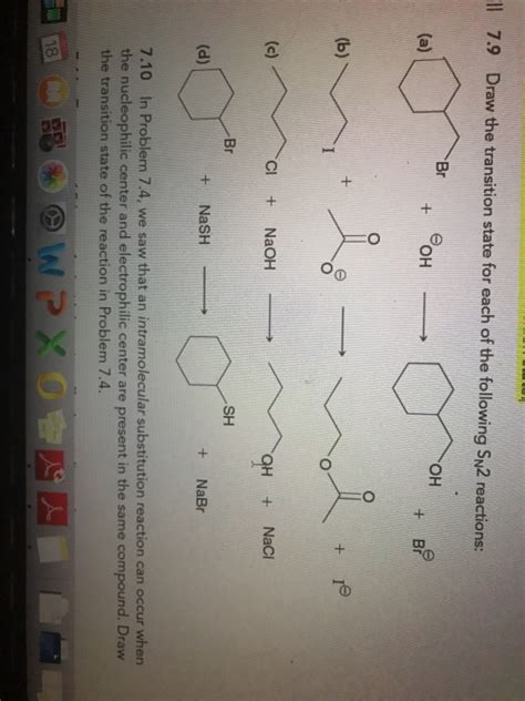 Draw The Transition State For The Following Sn Reaction