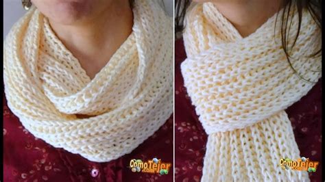 Cómo Tejer Bufanda Infinita Reversible Free Scarf Knitting Patterns 2