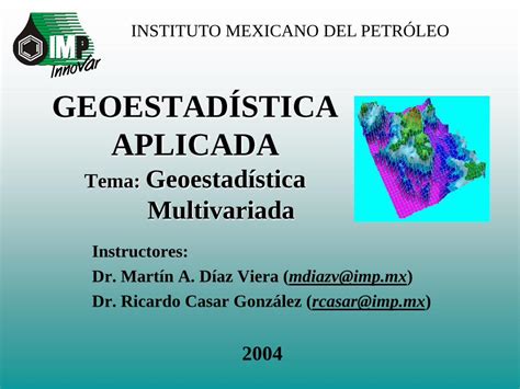 PDF GEOESTADÍSTICA APLICADA A LA MODELACIÓN DE esmg mx org