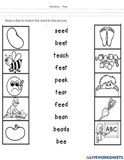 Long Vowel Ee Worksheet Phonics Worksheets Kindergarten Worksheets