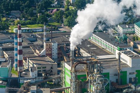 Vista A Rea Em Tubos Da Planta Da Empresa Qu Mica Conceito De Polui O