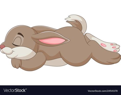 Illustration Of Rabbit Sleeping Isolated On White Background Download