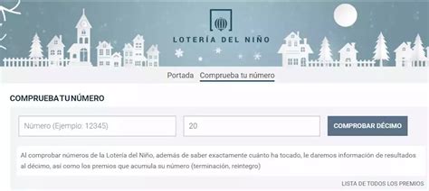 Comprobador de Premios de la Lotería del Niño 2022 España