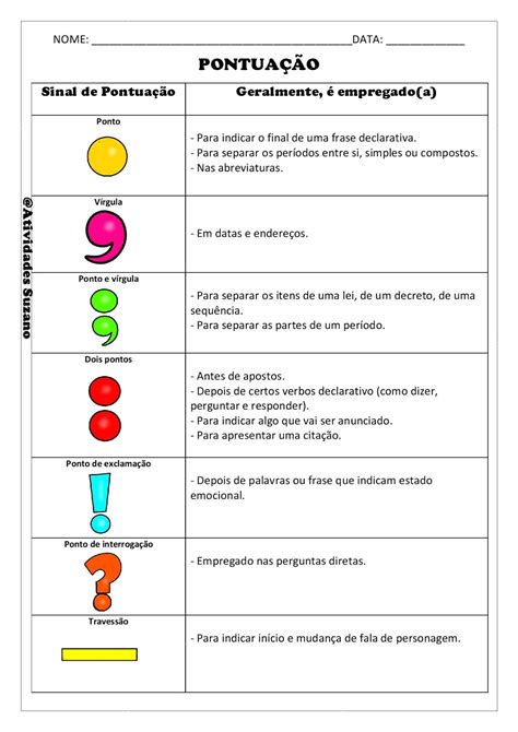 Atividade Sobre Sinais De Pontuação 5 Ano SOLOLEARN