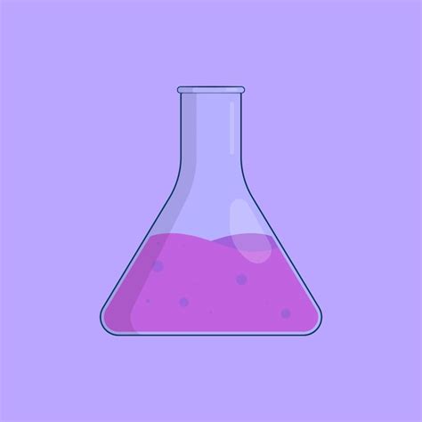 Premium Vector Chemistry Conical Flask Illustration Chemical Conical