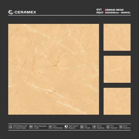 Digital Beige 600x600 Porcelain Floor Tiles, Thickness: 8.5mm, Size ...