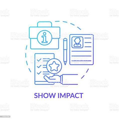 Vetores De Mostrar Impacto Ícone Conceito De Gradiente Azul E Mais Imagens De Abstrato