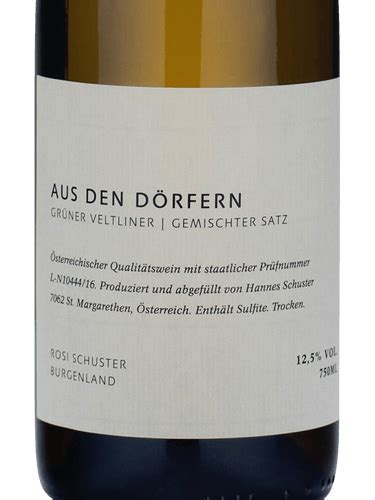 2021 Rosi Schuster Aus den Dörfern Weiss Vivino US