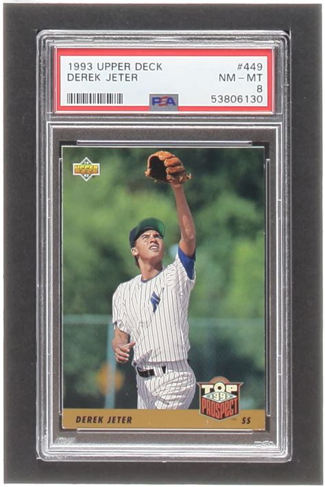 Derek Jeter 1993 Upper Deck 449 RC PSA 8 Pristine Auction