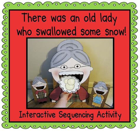 There Was An Old Lady Who Swallowed Some Snow Sequencing Activity