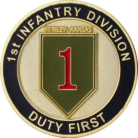 U S Army 1st Infantry Division Coin In 2023 Us Army Infantry