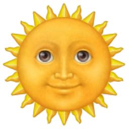 Sun Happy Face Emoji