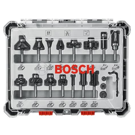 Bosch 15-Piece Carbide-tipped Router Bit Set RBS015MBS at Lowes.com