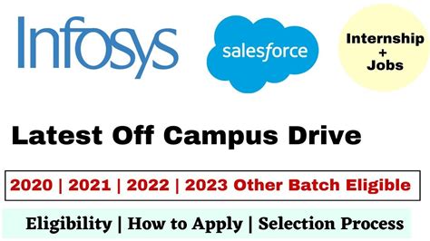 Infosys Salesforce Off Campus Drive 2023 2022 2021 2020 Batch Job