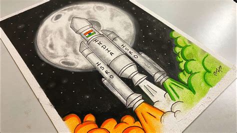 Chandrayaan Moon Isro Launch Special Step By Step Drawing For