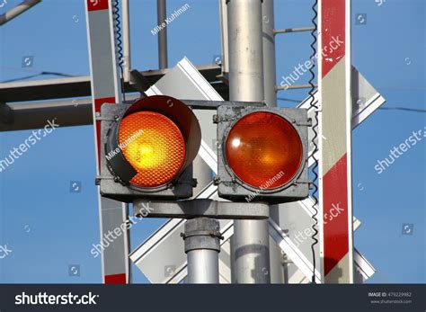 Railroad Crossing Signals Flashing