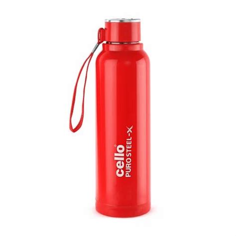 Cello 520ml Red Puro Steel X Benz 600 Water Bottle At Rs 422piece