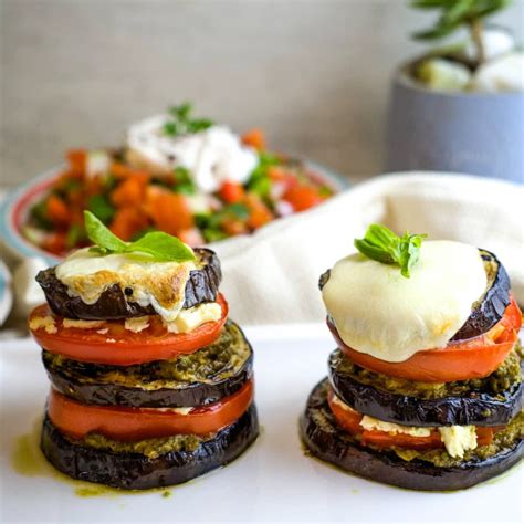 Grilled Eggplant Stacks