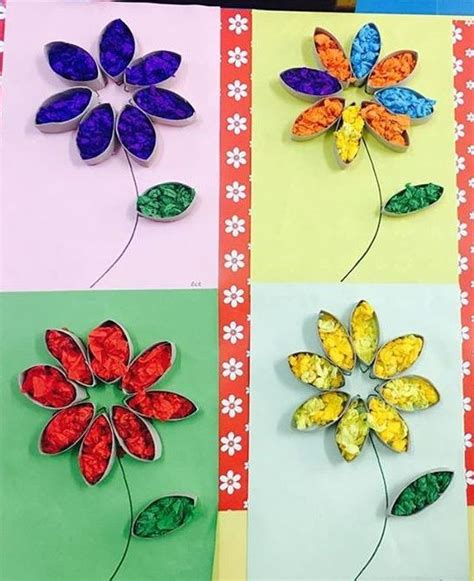 10 hermosas flores reciclando tubos de papel de baño Artofit