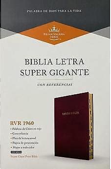 Biblia RVR 1960 Letra S Per Gigante Imitaci N Piel Borgo A Con Ndice