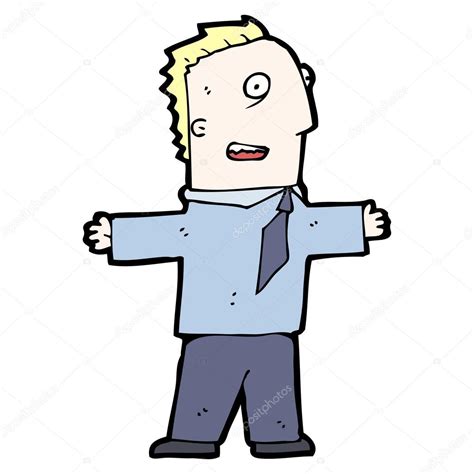 Happy man in shirt and tie cartoon — Stock Vector © lineartestpilot ...