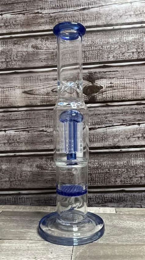 9 84 Honeycomb Filter Glass Bong Smoking Water Pipe Glass Bong