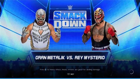 Wwe 2k22 Gran Metalik Vs Rey Mysterio Youtube