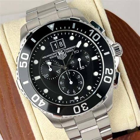 Tag Heuer Aquaracer Black Dial Chronograph Qz Y Ref Can