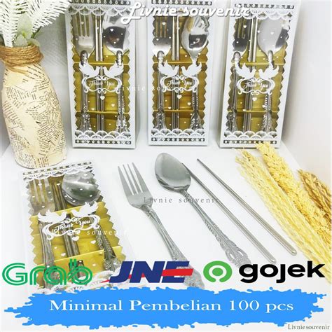 Jual Souvenir Sgs Sendok Garpu Sumpit Wayang Box Gold Free Kut Shopee