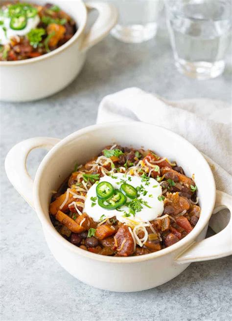 Vegetarian Bean Chili Delish Knowledge