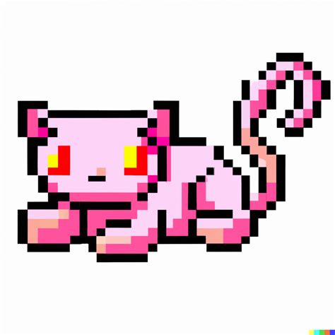 Dall·e 2 Mew 1995 Gameboy Color Pokémon Gen 1 Sprite