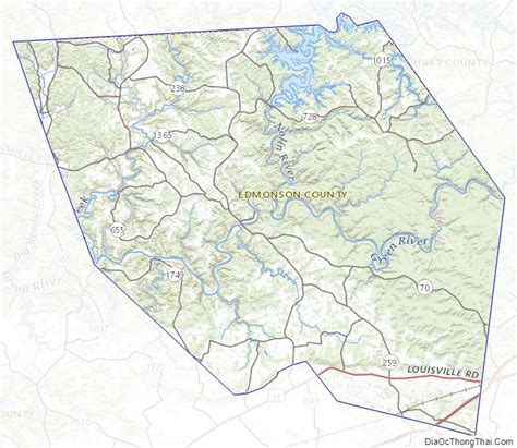 Map of Edmonson County, Kentucky - Địa Ốc Thông Thái