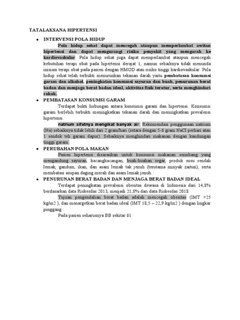 Tatalaksana Hipertensi Pdf