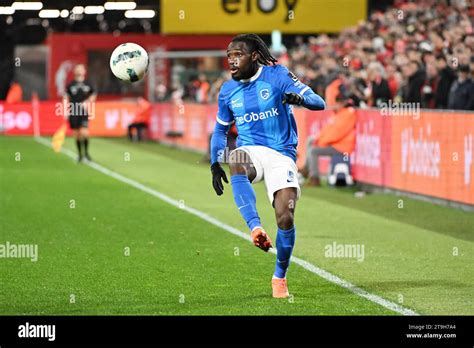 Liege Belgium 25th Nov 2023 Joseph Paintsil Of Genk Pictured In