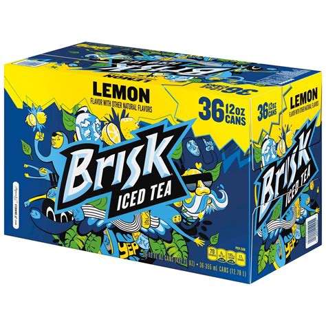 Lipton Brisk Lemon Iced Tea 36 Pack 12 Ounces Walmart Walmart